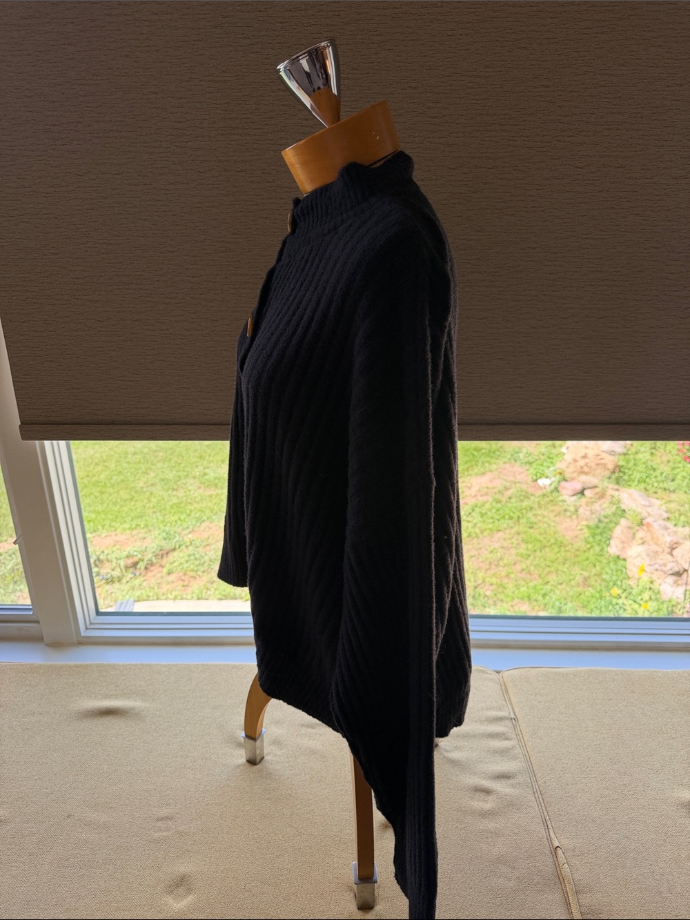 Free People Black Ribbed Button-Up Cardigan - Picture 4 of 6